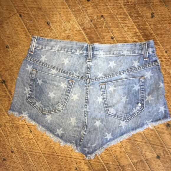 Van x Jesse Jo Star cutoff size 9 denim high waist shorts - Picture 3 of 3